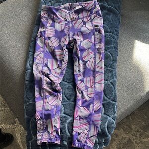 Kids Purple Patterned Leggings